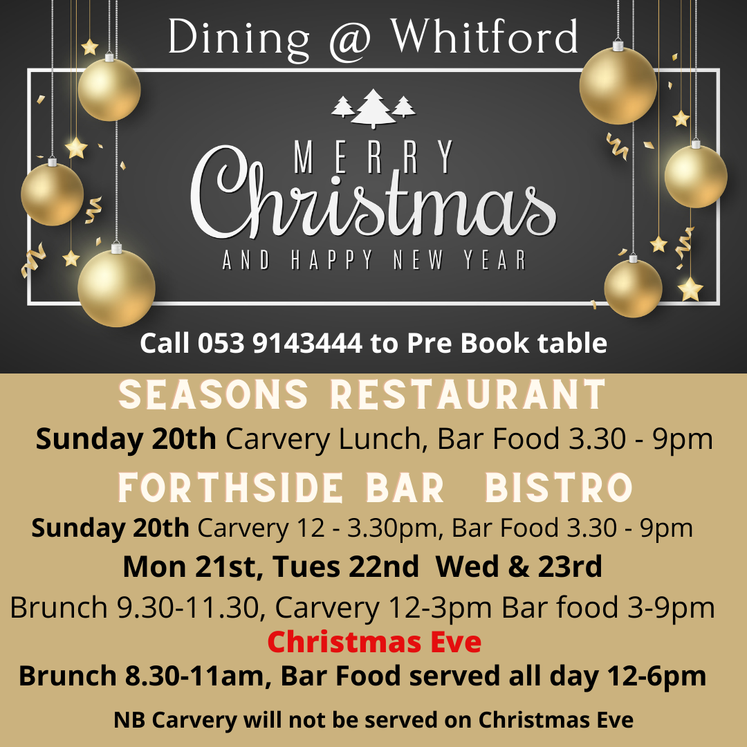 Best Restaurants Wexford Town Whitford House Hotel